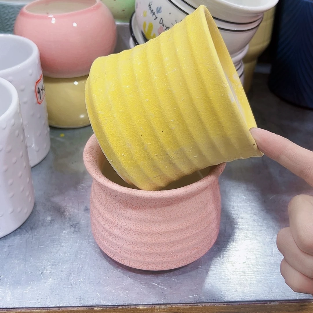 有孔外贸尾单陶瓷花盆凑单10米包邮