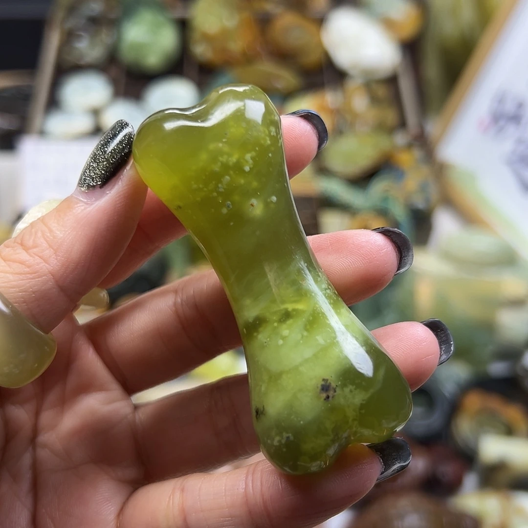 未镶嵌岫玉颈饰辽阳料骨头手玩