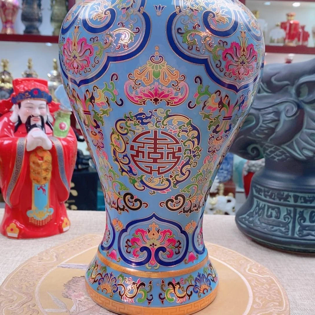 摆件景德镇垚晶陶瓷5里面景泰蓝