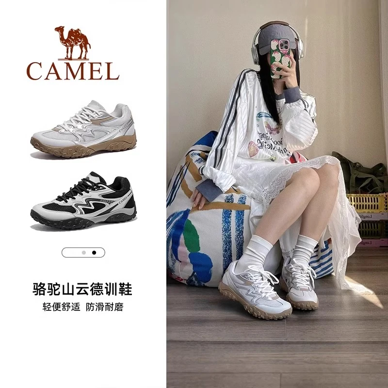 骆驼山云德训鞋户外休闲鞋2025春季新款百搭防滑徒步鞋厚底鞋女鞋