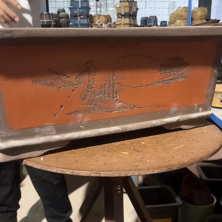 新品52红色马槽花盆