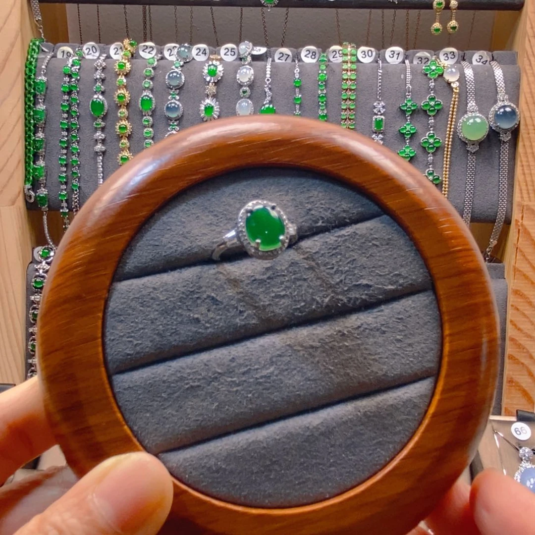 颈饰银S925镶嵌翡翠西****d翡翠戒指
