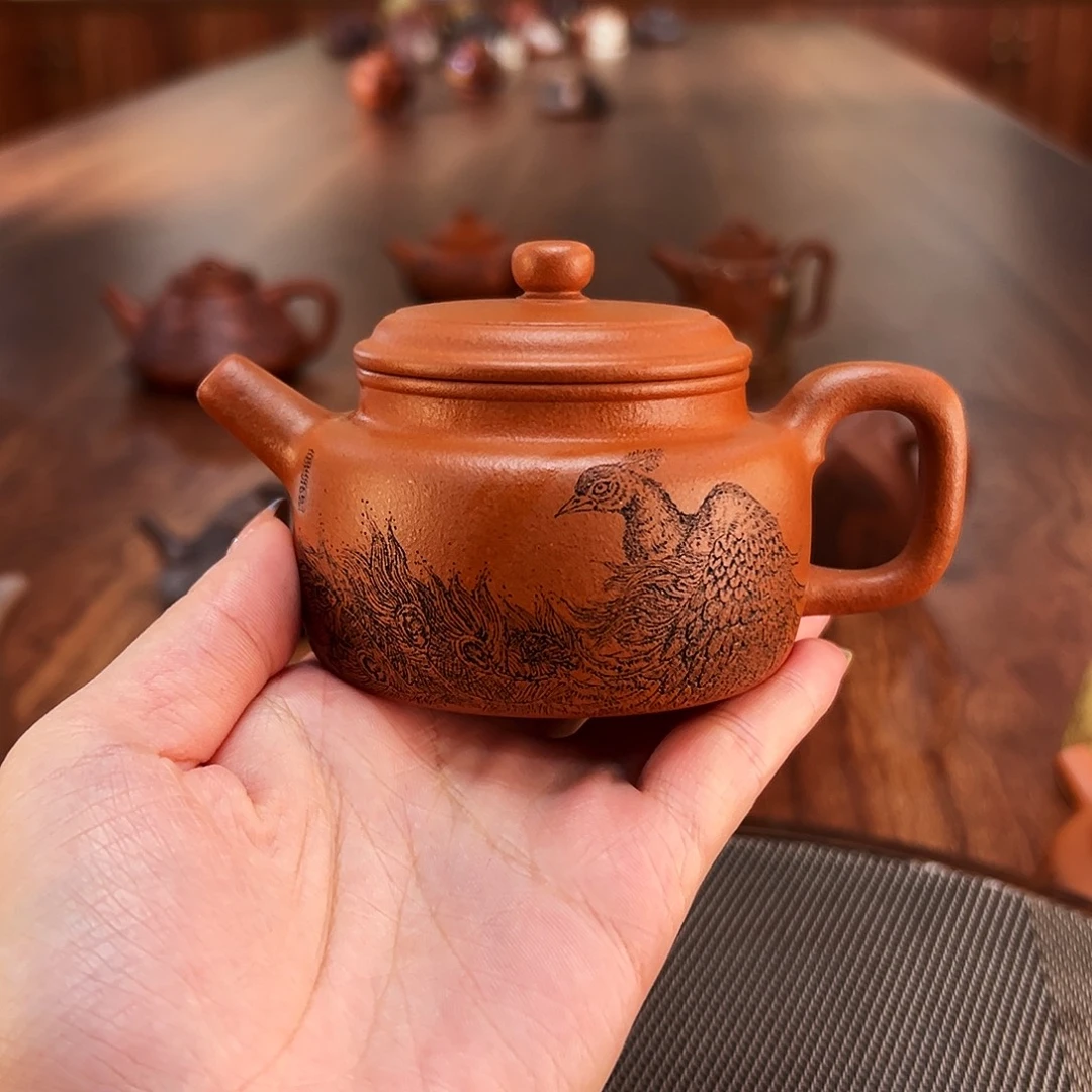 ****茶壶紫砂孔雀德钟
