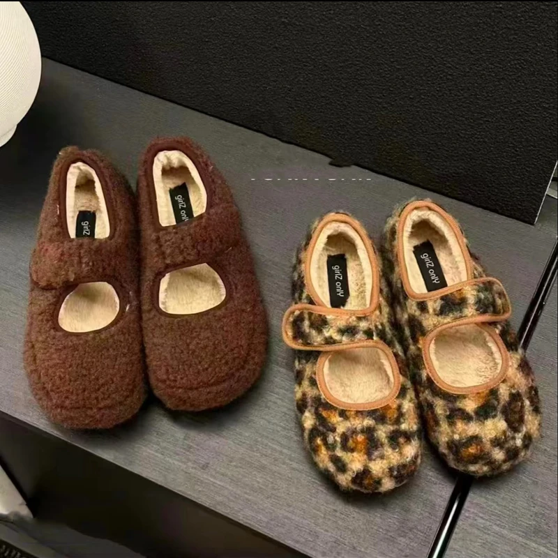 玛丽珍女鞋2025秋冬加绒保暖一字带豆豆鞋软底轻便巨舒服勃肯单鞋