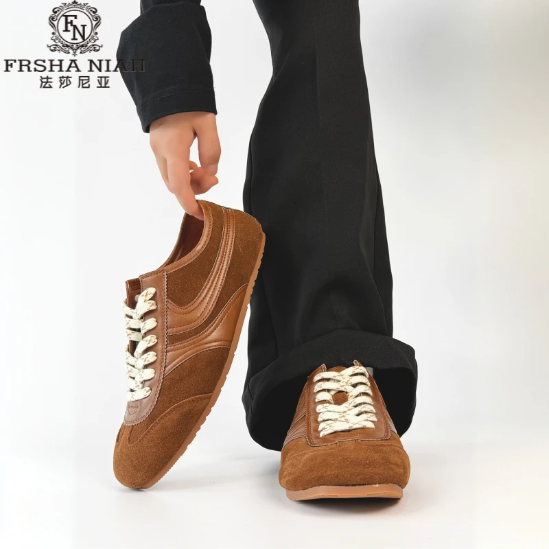 法莎尼亚秋季新款德训鞋薄底舒适防滑男鞋网红同款时尚休闲低帮鞋