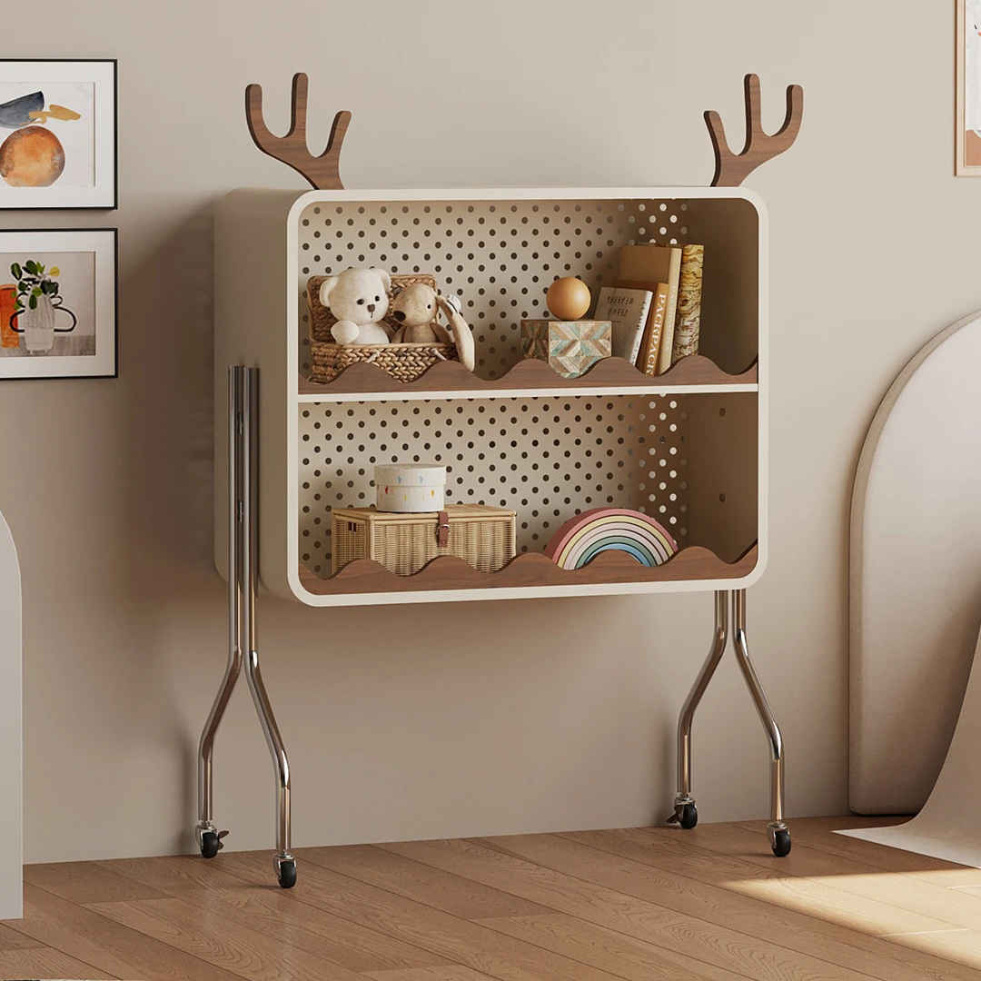 可移动儿童书架多层储物放书置物架客厅家用落地式阅读绘本收纳架