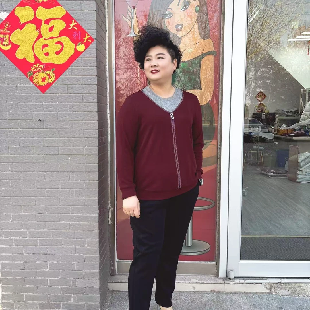 肥大码加大加肥春款休闲小衫88A017款