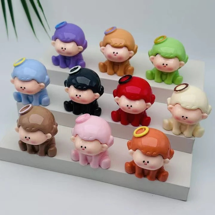 【九宫格】实色天使李四  卡通小摆件