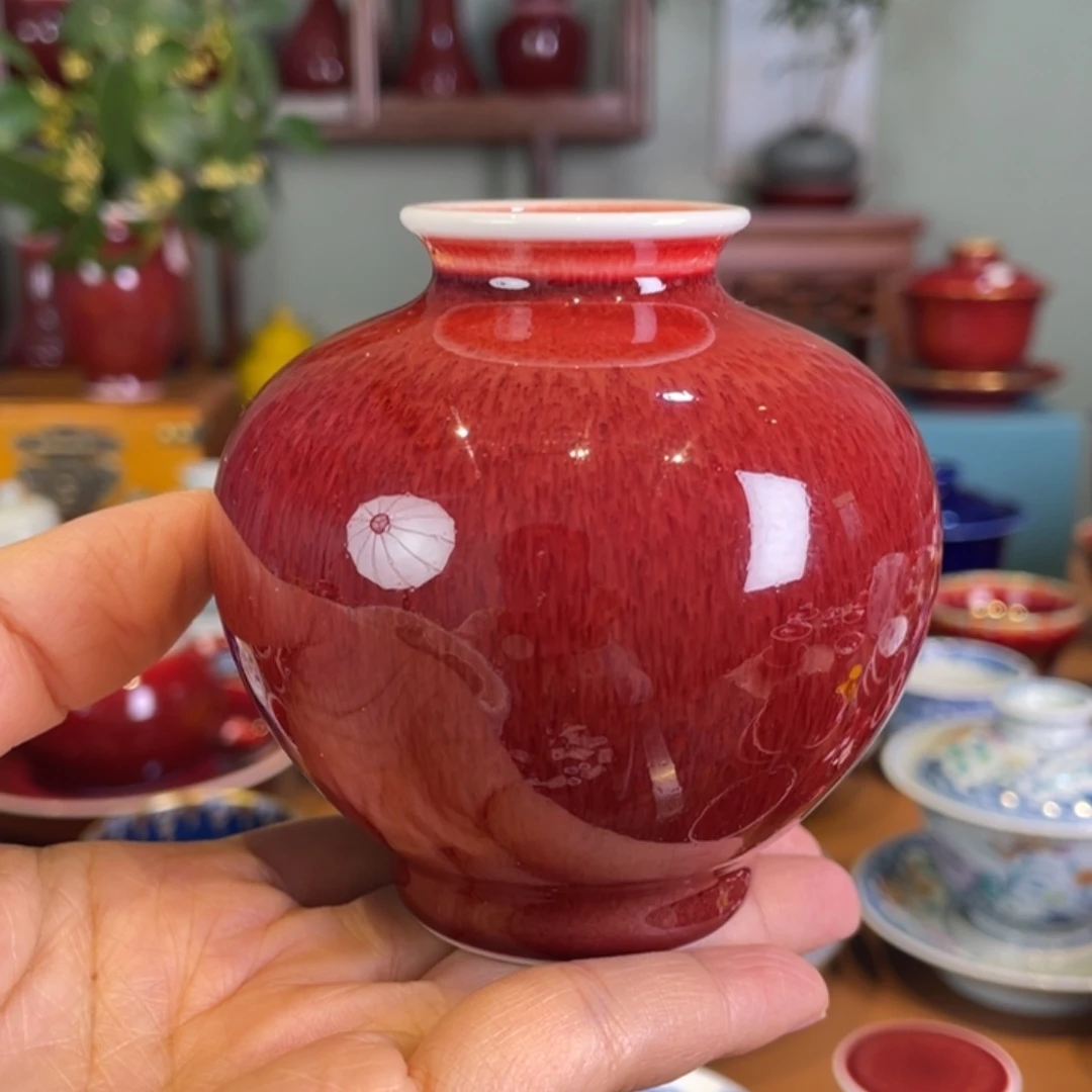 清欢雅玩原矿郎红石榴瓶