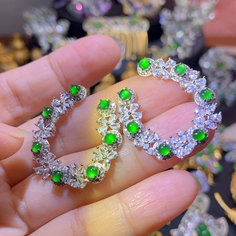 【闪购商品】银S925镶嵌挂件翡翠