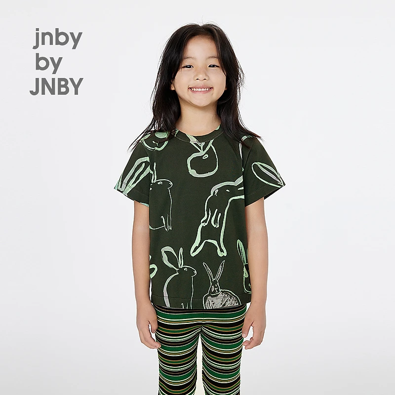 新款江南布衣童装套头圆领短袖T恤25夏男女童1P5113410