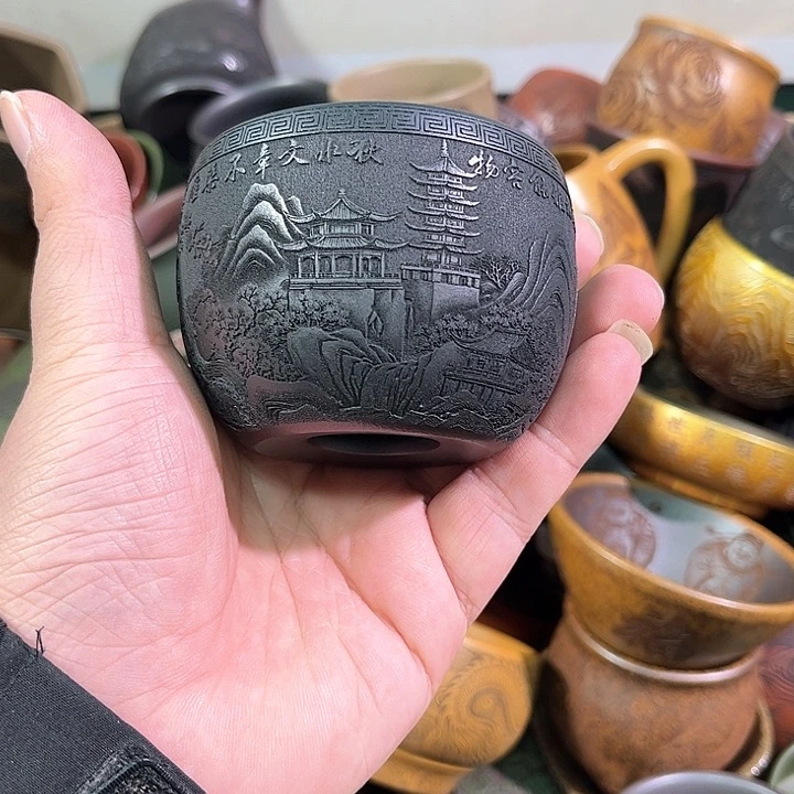 茶杯紫砂全手工紫砂主人杯