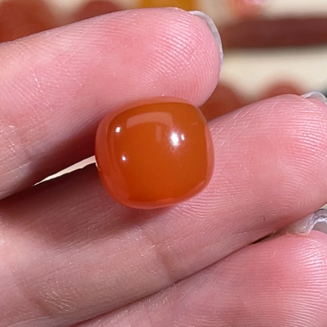 一***毛南红玛瑙未镶嵌老型珠10.5x9.6mm