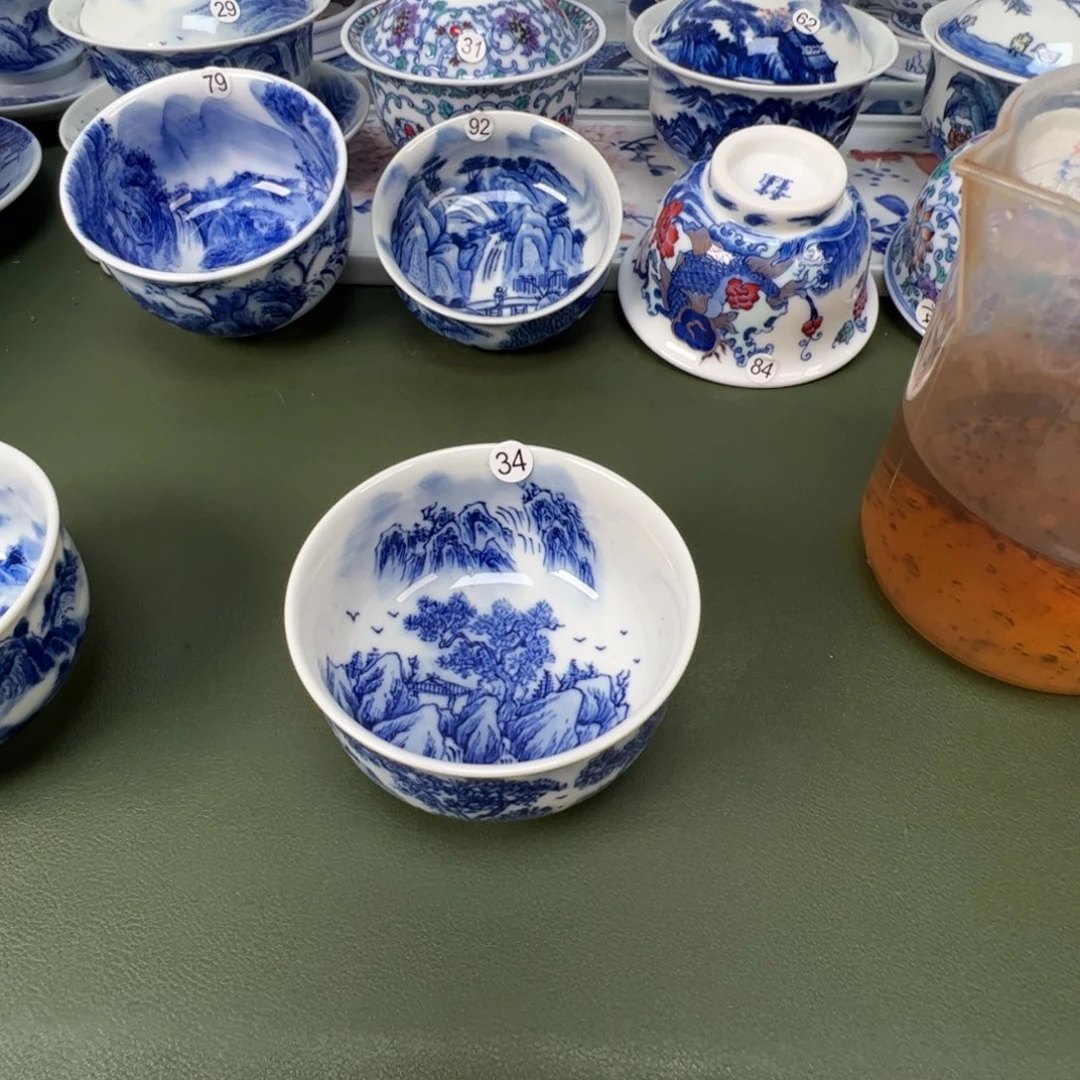 景德镇纯手工纯手绘茶具木木34