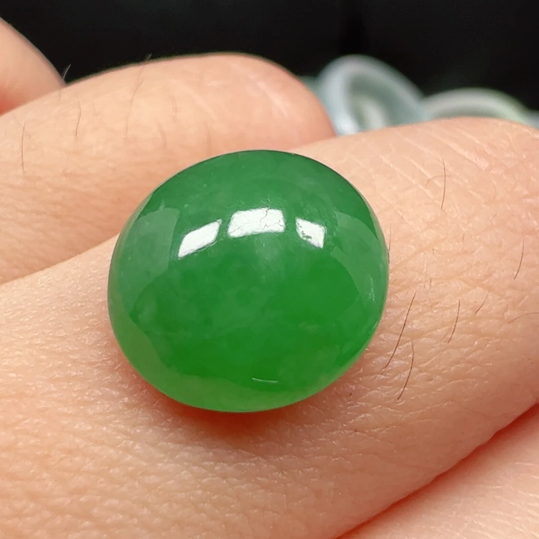 翡翠未镶嵌耳饰蛋面