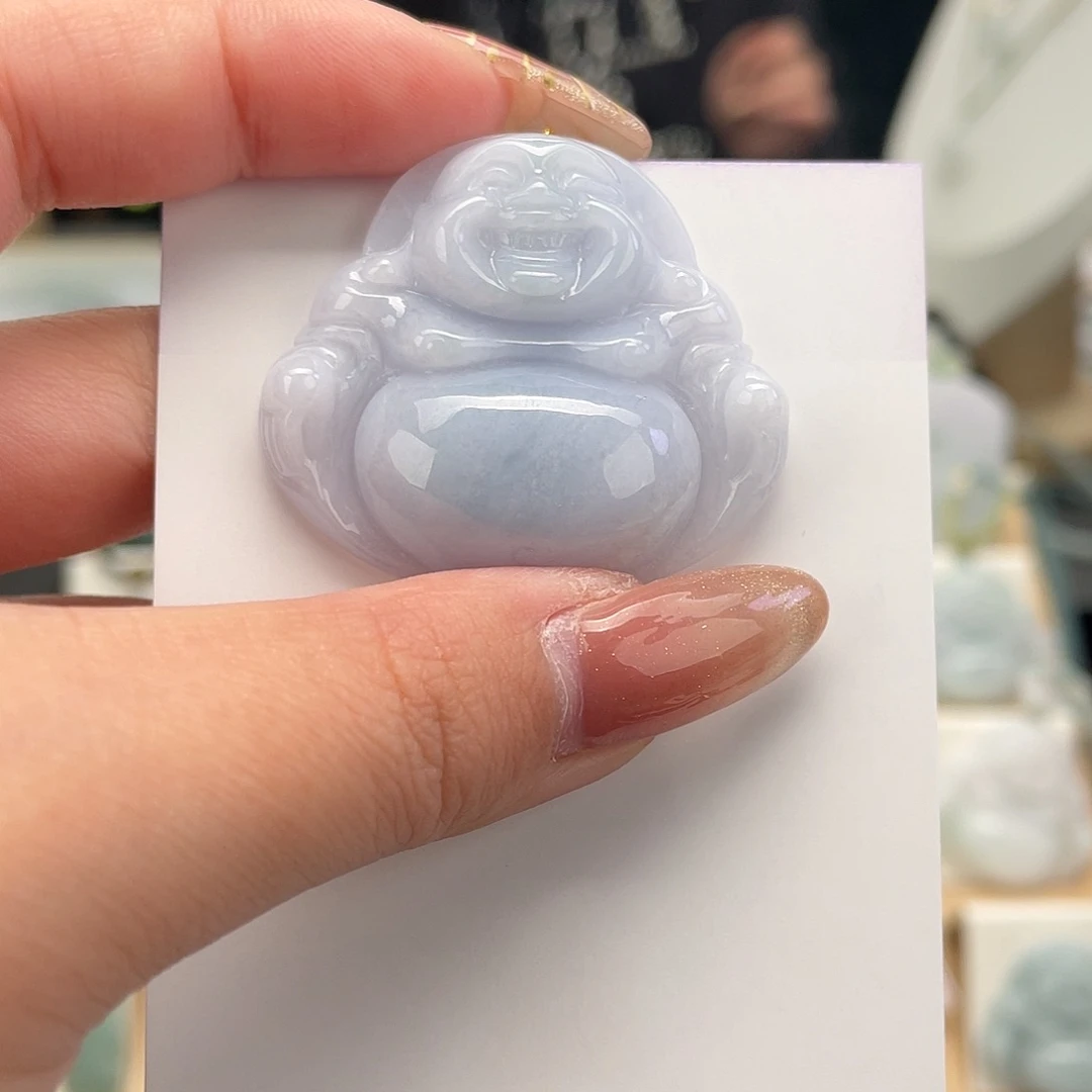 翡翠未镶嵌颈饰佛公