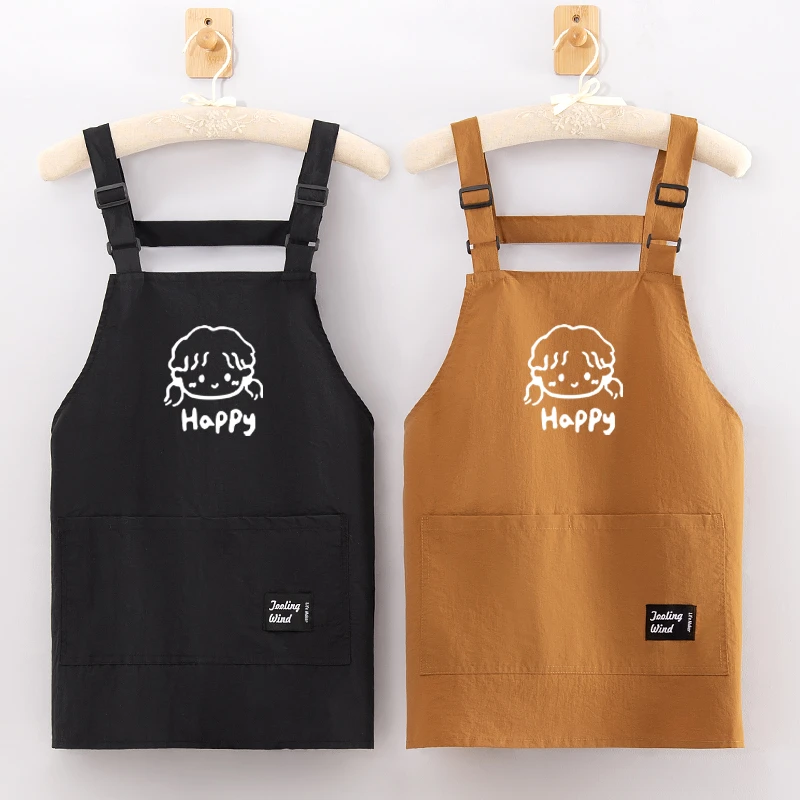 均码家用厨房韩版防水防油围裙透气围裙印字可爱防污防水时尚围裙