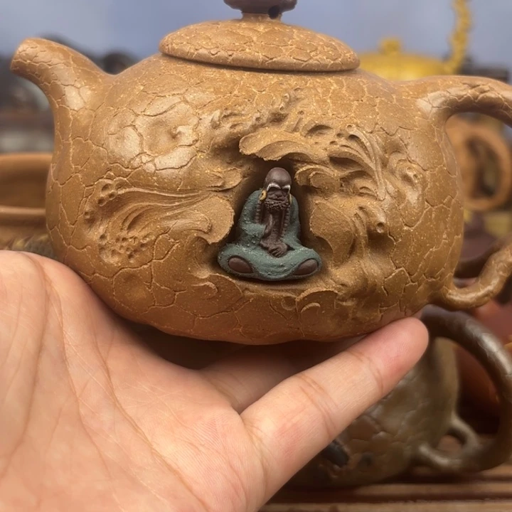 茶壶紫砂达摩供春老段泥原矿300c