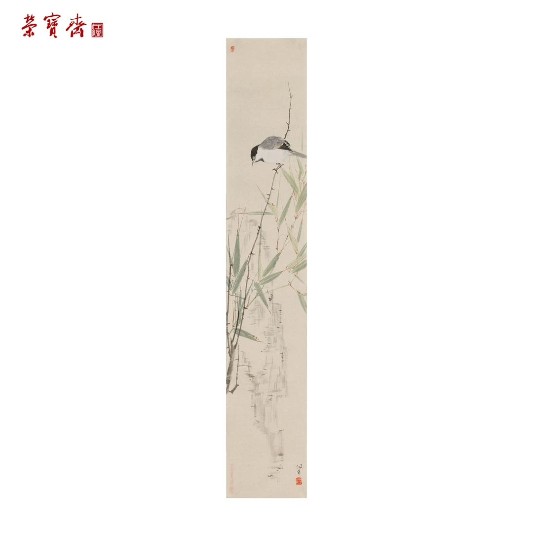 早7（RBZZX3651）《花鸟系列》书画 纸本 70×16cm