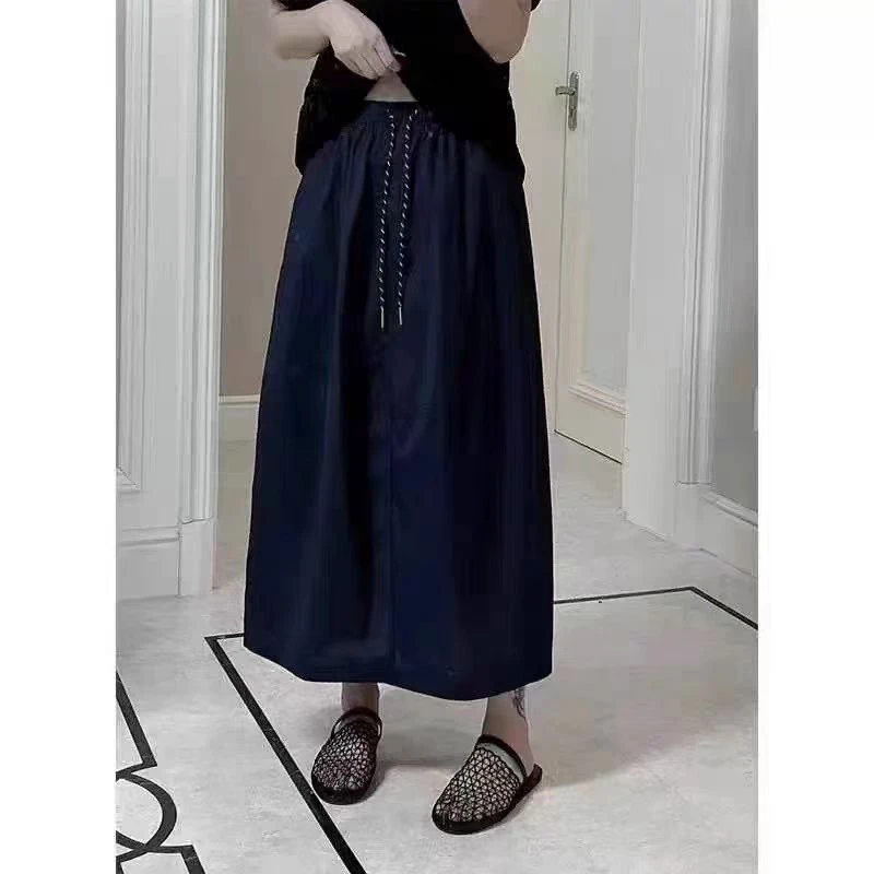 6033夏季新款设计感时尚休闲半身长裙设计感显瘦百搭