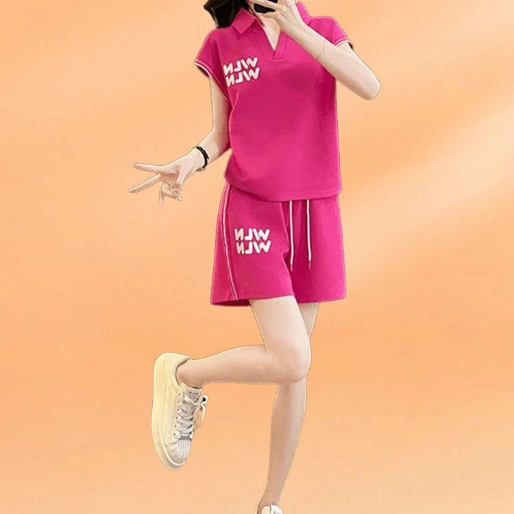 夏季女装短袖短裤套装2025显瘦显高减龄ins风爆款潮