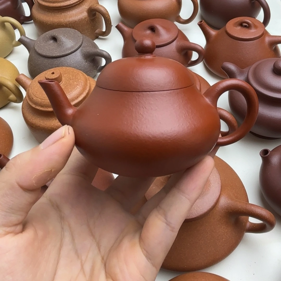 紫砂茶壶朱泥矮梨100cc