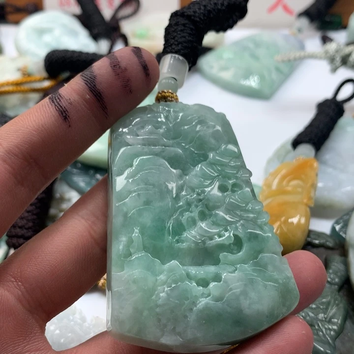 颈饰未镶嵌翡翠保真天然a货翡翠