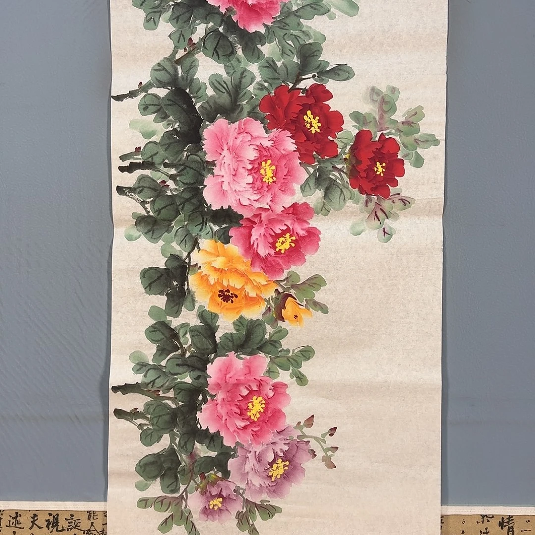 国画32 牡丹一如你的青花