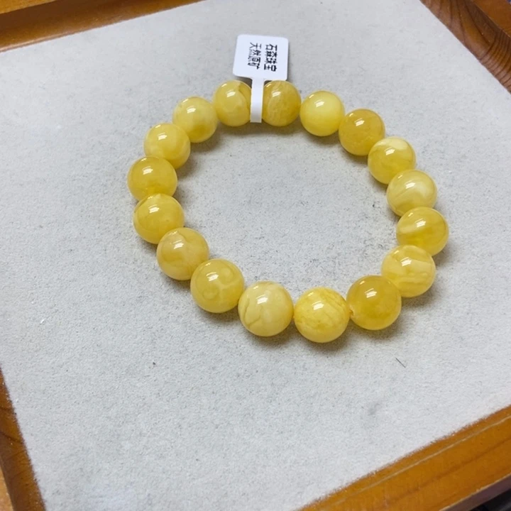 蜜蜡未镶嵌裸石手串