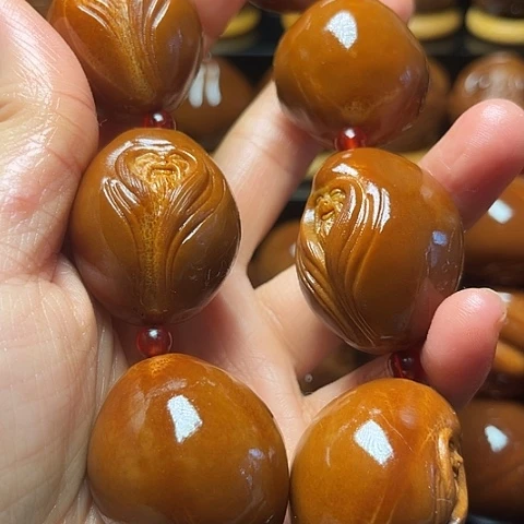 加***李手串/手链橄榄核寿星