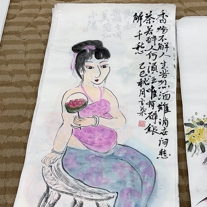 国画花鸟的翅膀和翅膀都是白色的