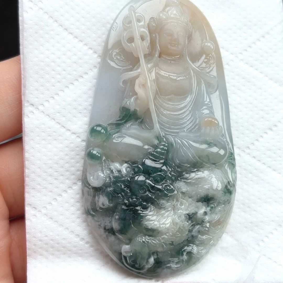 翡翠未镶嵌颈饰地藏王