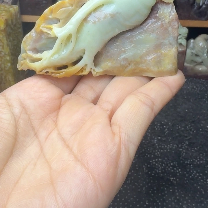 老挝石青田龙蛋石