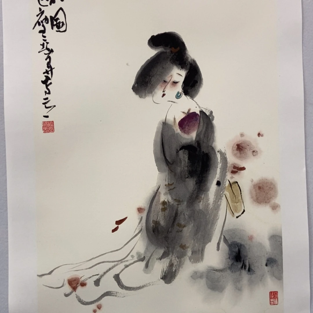 随***心国画墨鱼精品墨鱼精品