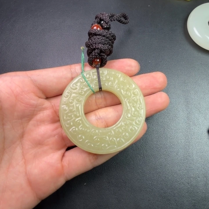 和田玉未镶嵌挂件老*