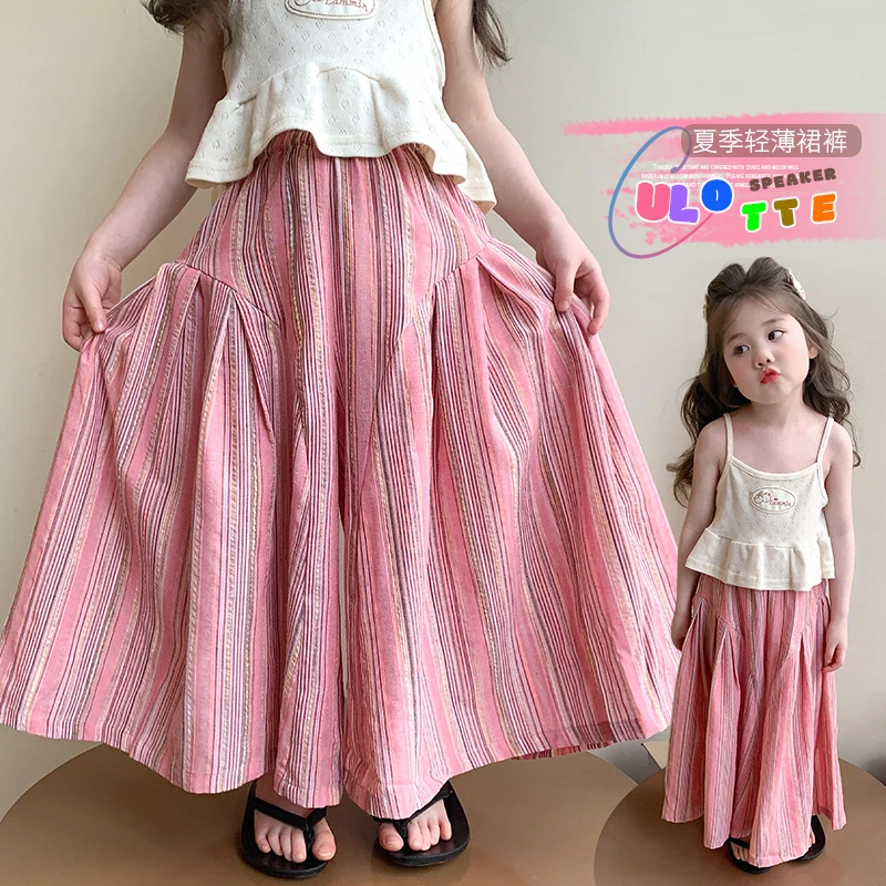 童装2025新款高腰短裤轻薄时尚连裤薄款瑜伽南瓜凉爽骑行短裤小童