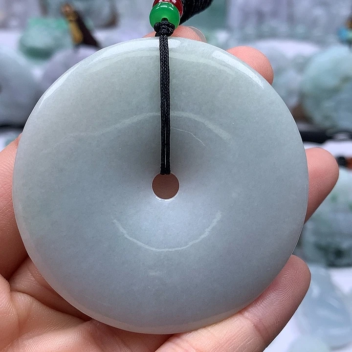 翡翠未镶嵌颈饰大平安扣福利