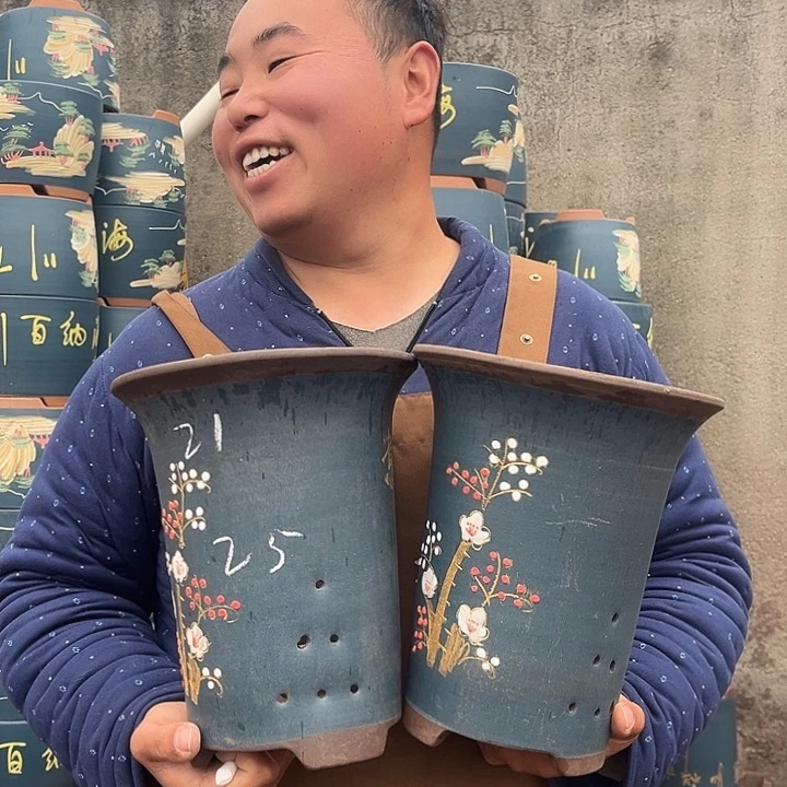 紫砂紫砂花盆盆栽