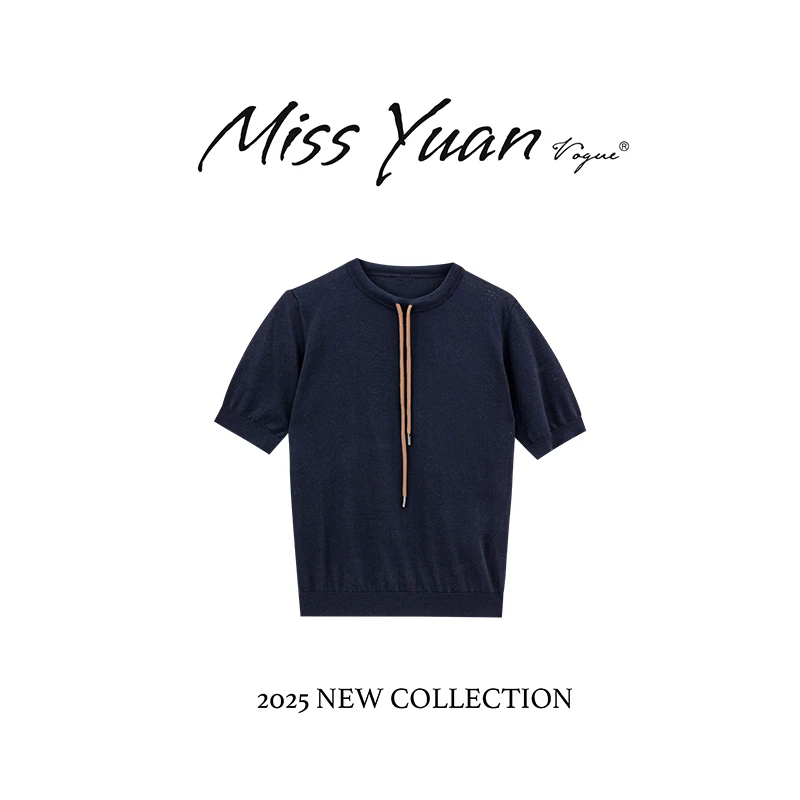 M.Y. 媛总 2025早秋新款小众设计感休闲时尚短袖T恤MYSZ1803M