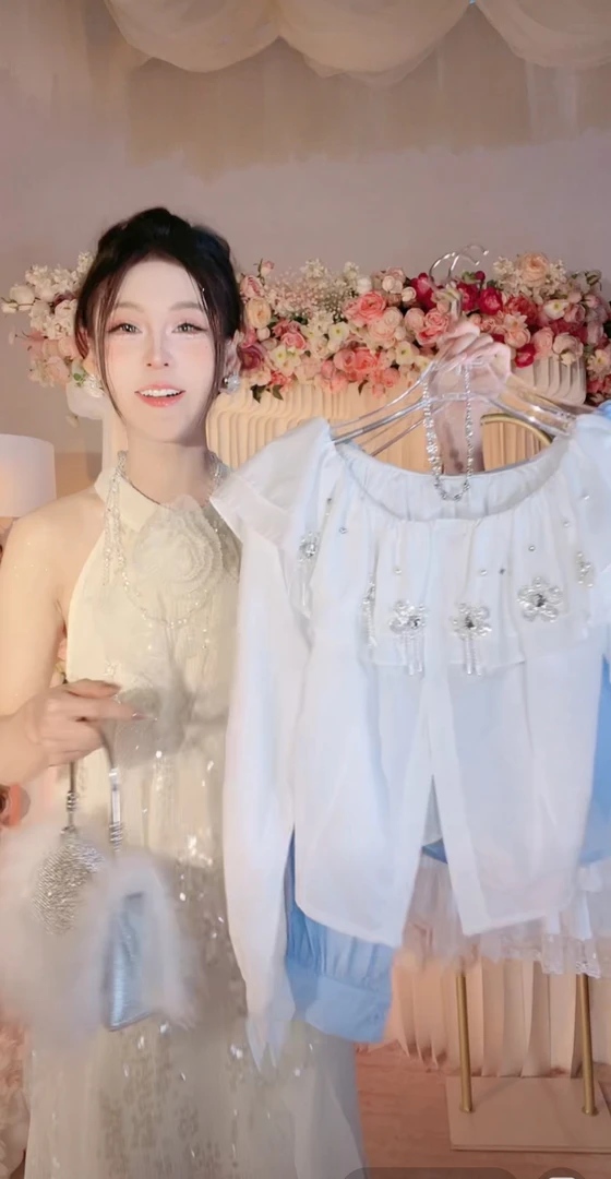 【崔】T0099 法式高级感荷叶边一字肩衬衫2025新款设计感显瘦衬衣