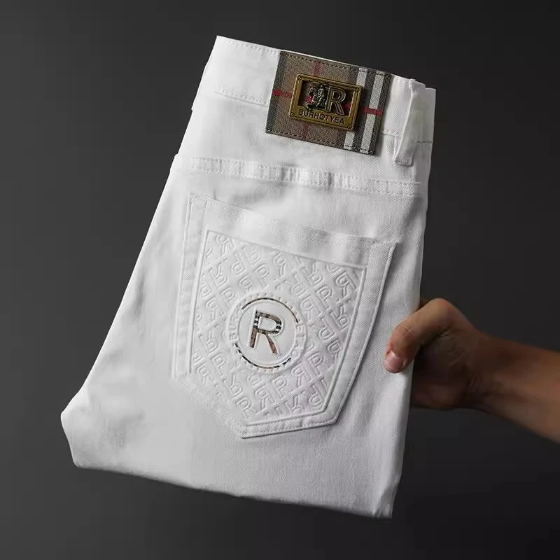 GUNEBOLURWA欧货潮牌夏季休闲裤牛仔裤男装九分长裤直筒潮流薄款