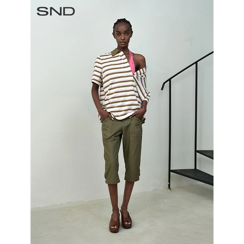 【SNDRARELY ALIKE 设计师品牌】SND SS25 Capri中腰七分工装裤