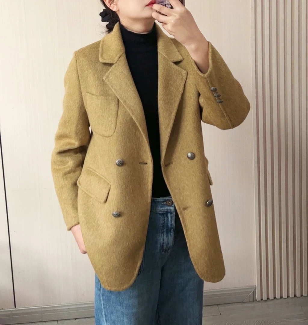 8855正肩小西装款女平驳领外套休闲外套西装短款韩版秋冬呢子冬季