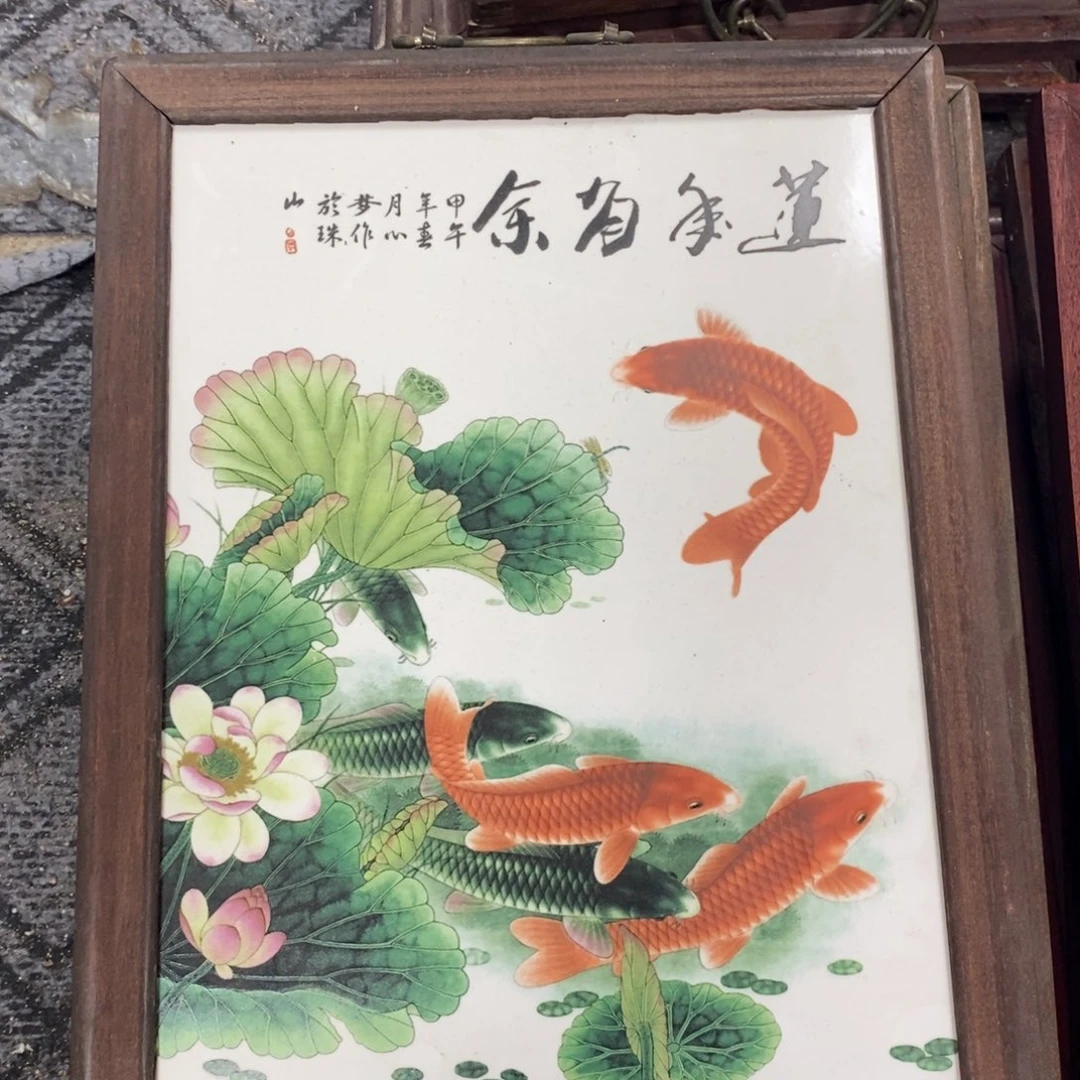 瓷片37*28*1景德镇瓷板画柴窑烧制