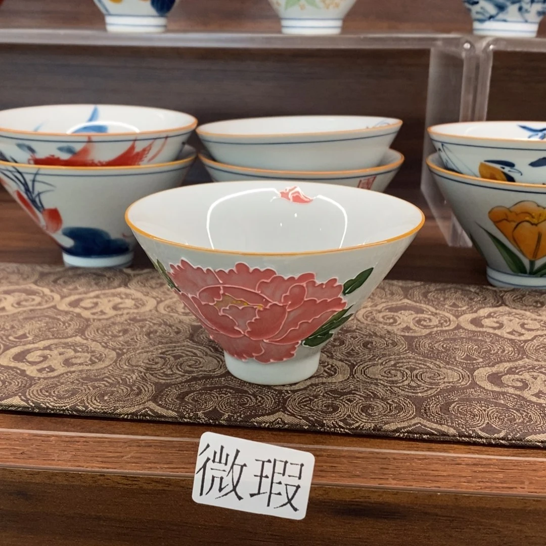 釉下彩老陶泥手工绘制