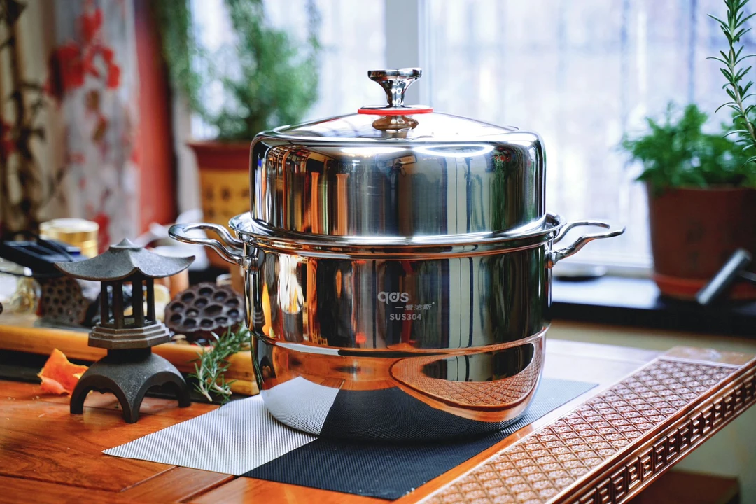 特厚一体成型304不锈钢蒸锅高品质三层钢蒸锅