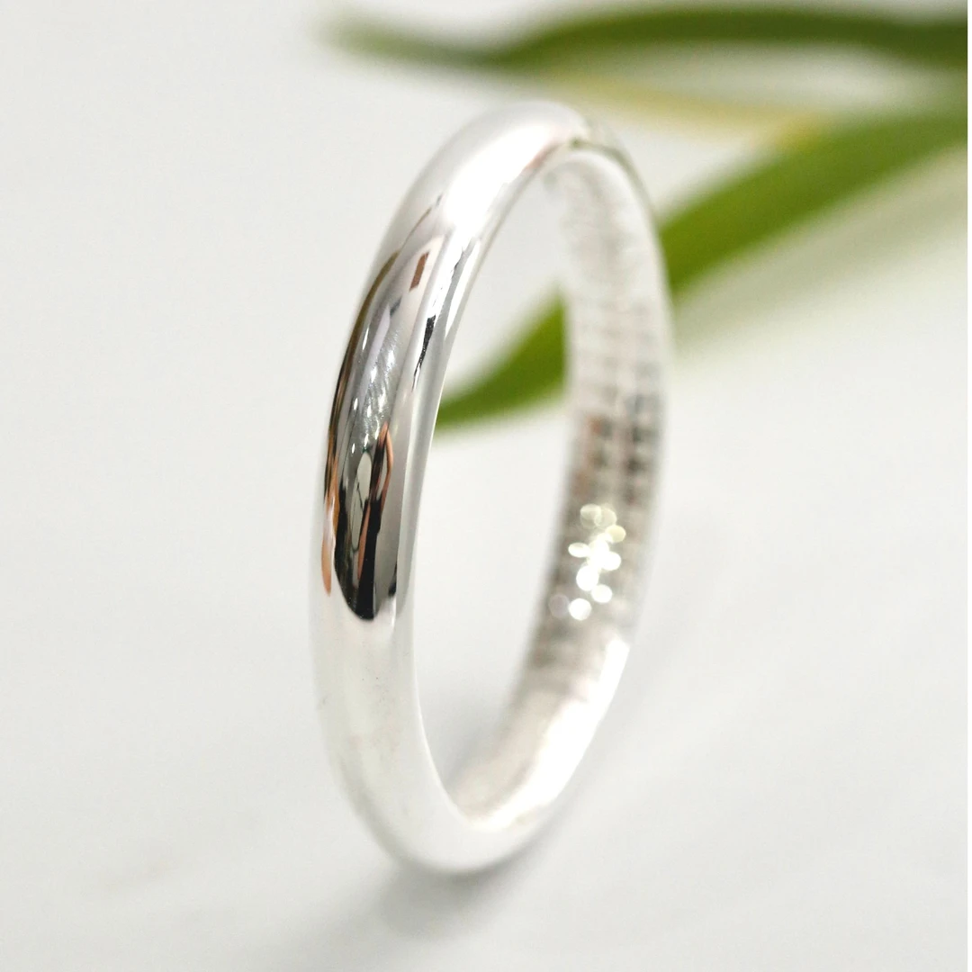 足银手镯 足银999光面闭口泥鳅背百福手镯49g