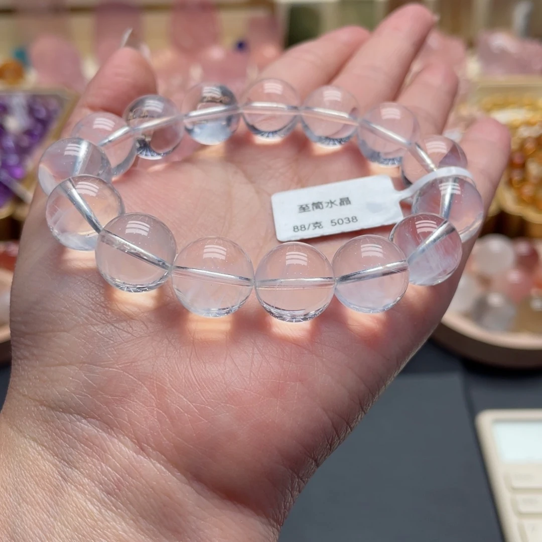 未镶嵌手链水晶蓝针水晶13.5mm