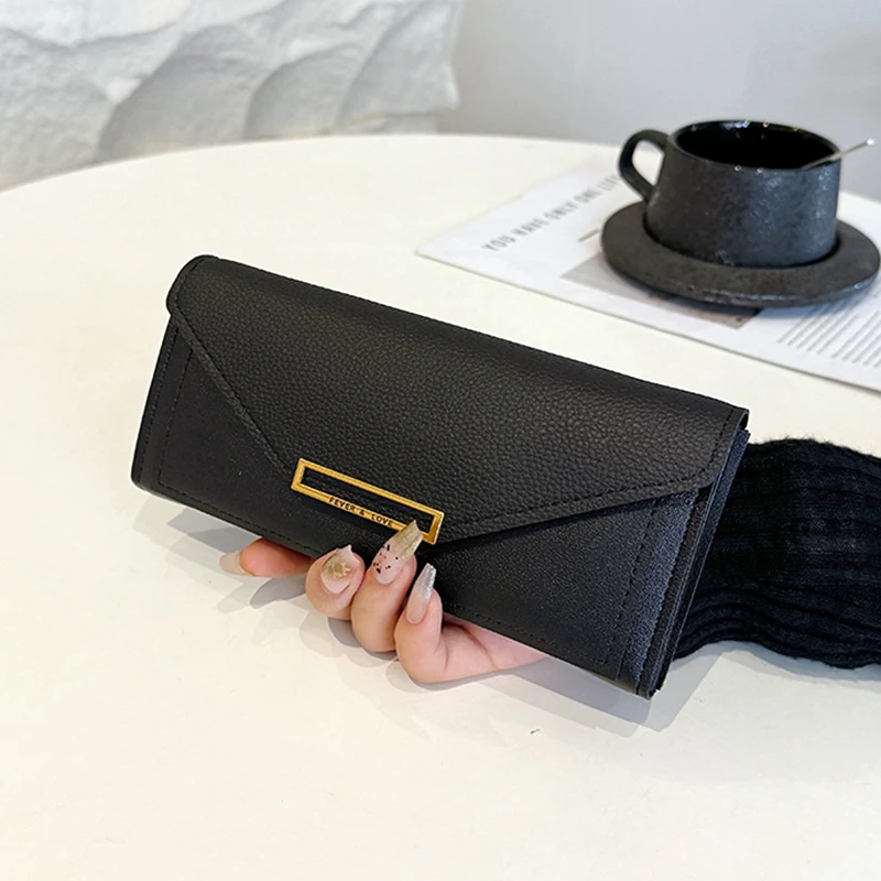 钱包女长款2025新款日韩时尚高档百搭多卡位大容量折叠卡包零钱夹
