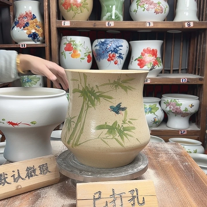 摆件小蛮腰竹子陶瓷陶泥陶泥款新款陶瓷